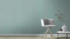 Vliestapete Rasch Textil Optik Uni Türkis 633665