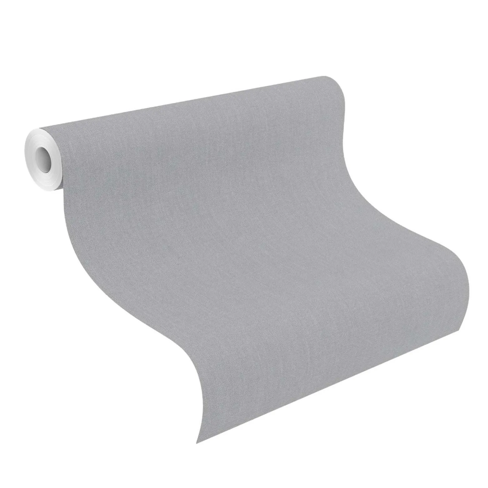 Vliestapete Rasch Textil Optik Uni Blau Grau 633597