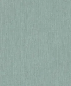 Vliestapete Rasch Uni Leinen blau-grau 484595