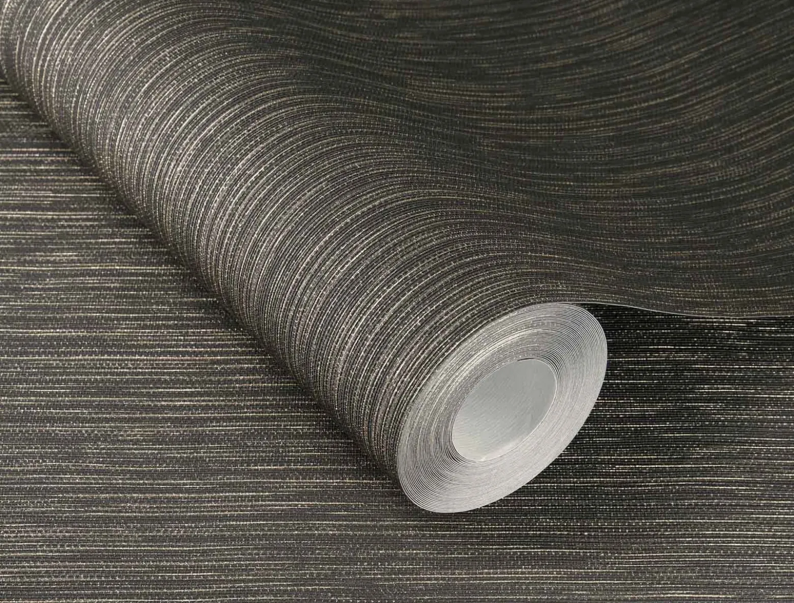 Vliestapete 537741 Rasch Uni Linien Schwarz Gold
