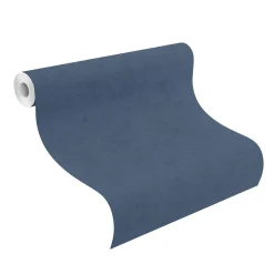 Vliestapete Rasch Uni Meliert blau 408232