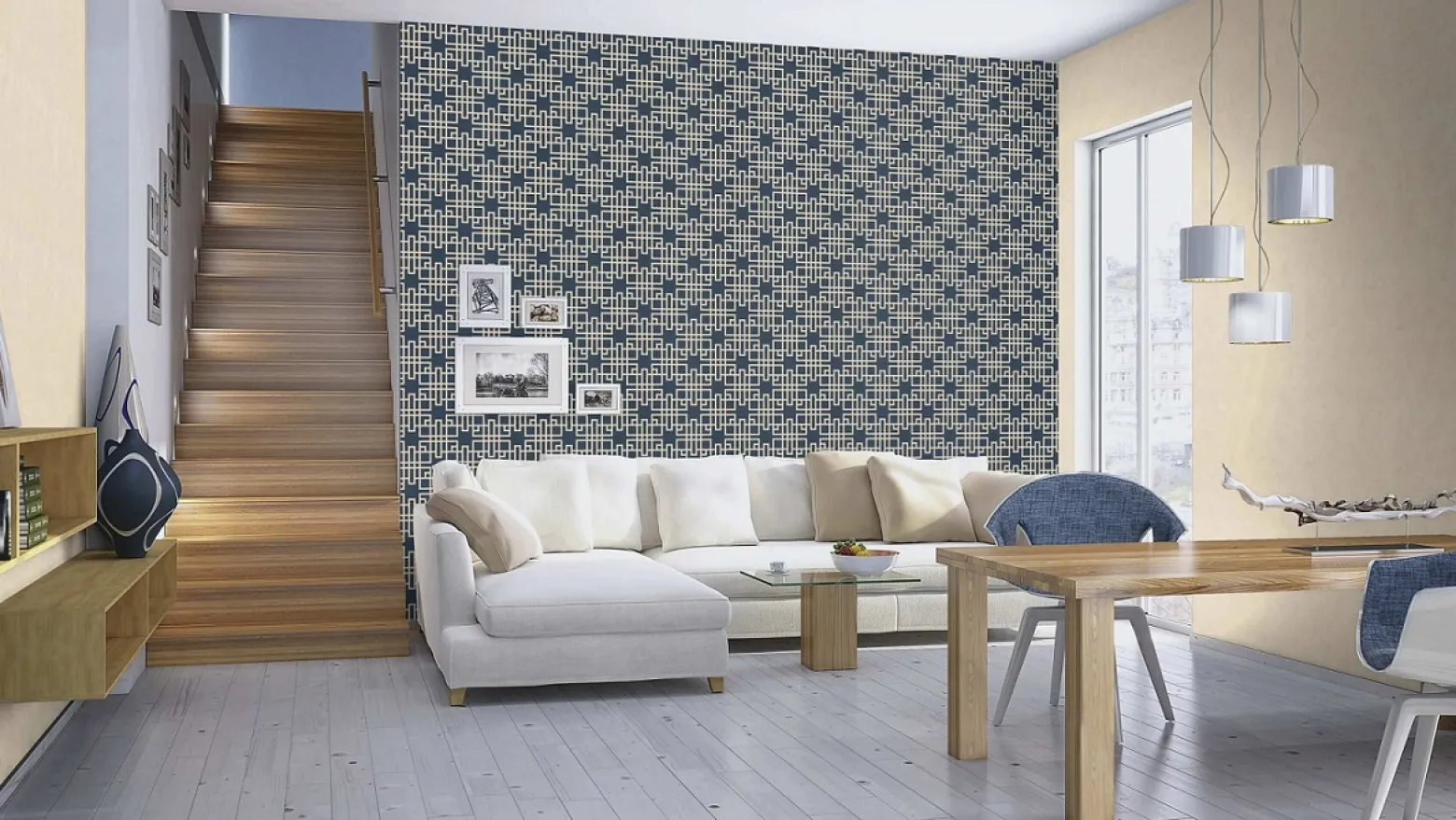 Vliestapete Rasch Uni Meliert beige 408133