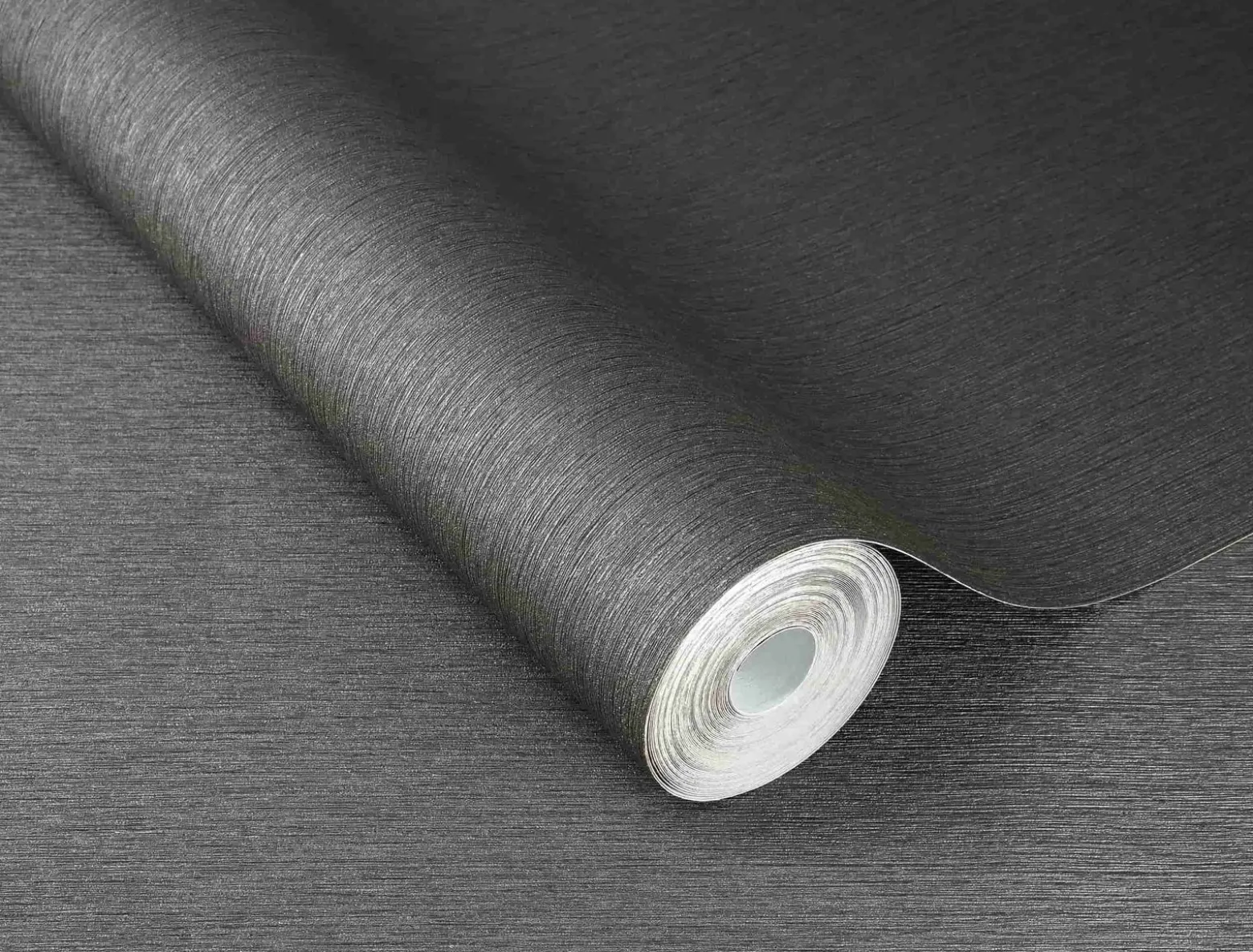 Vliestapete Rasch Uni Struktur Anthrazit Metallic 608694