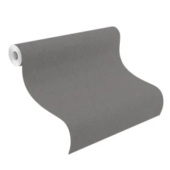 Vliestapete Rasch Uni Struktur Anthrazit Metallic 608694