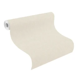 Vliestapete Rasch Uni Struktur Beige Creme Metallic 608656