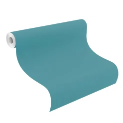 Vliestapete Rasch Uni Textil Optik Struktur Türkis 690729