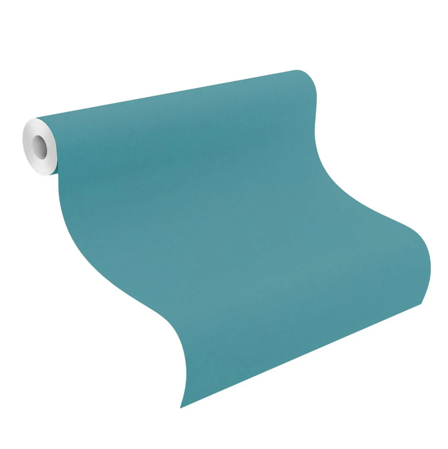 Vliestapete Rasch Uni Textil Optik Struktur Türkis 690729