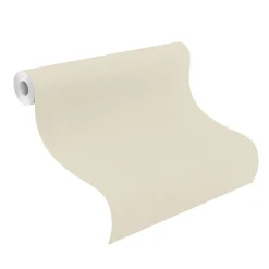 Vliestapete Rasch Uni Textil Optik Creme Grau 690712