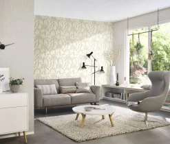 Vliestapete Rasch Uni Vintage-Stil hellgrau 402353