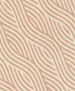 Vliestapete Rasch Wellen-Muster rot-orange beige 704549