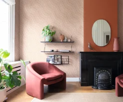 Vliestapete Rasch Wellen-Muster rot-orange beige 704549