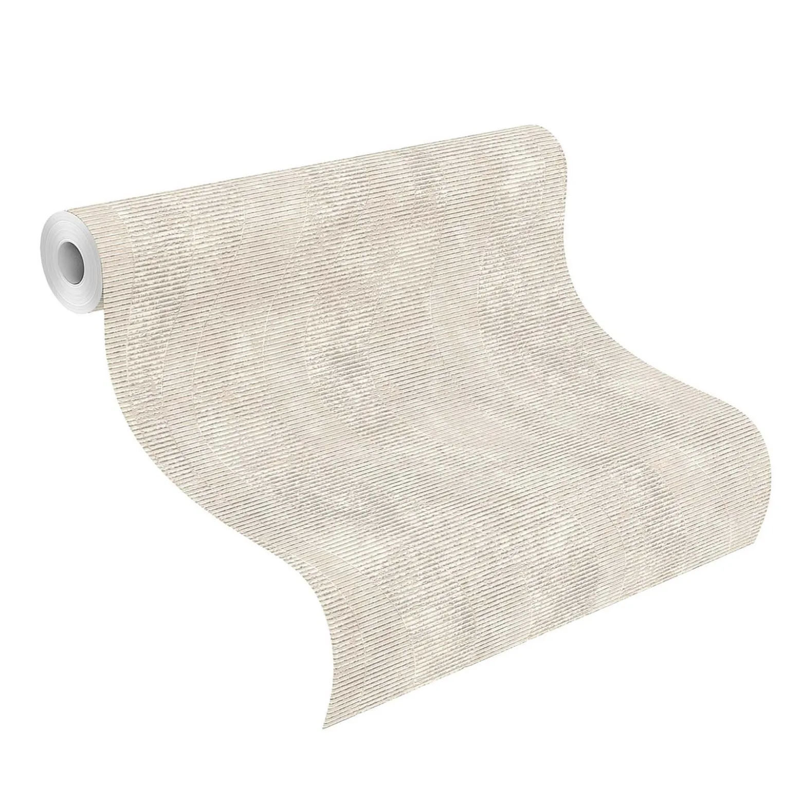 Vliestapete Rasch Wellen Muster Cremeweiß 315806
