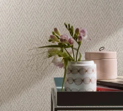 Vliestapete Rattan Flecht Optik braun weiß Marburg 59301