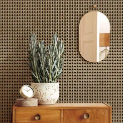 Vliestapete Rattan Optik 3D-Effekt Braun Beige 45751