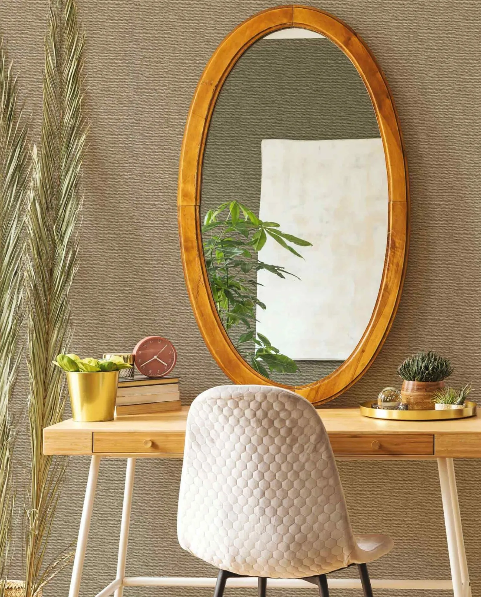 Vliestapete Rattan Weboptik Struktur Beige Braun 33384