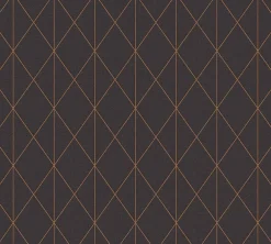 Vliestapete Rauten Grafik schwarz gold Glanz AS 36575-4