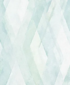 Vliestapete Rauten-Muster Grafisch grün blau 32450