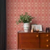 Vliestapete Rauten Oval Grafik Lila Apricot 39534-4