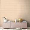 Vliestapete Rauten Oval Grafik Rosa Beige 39534-5