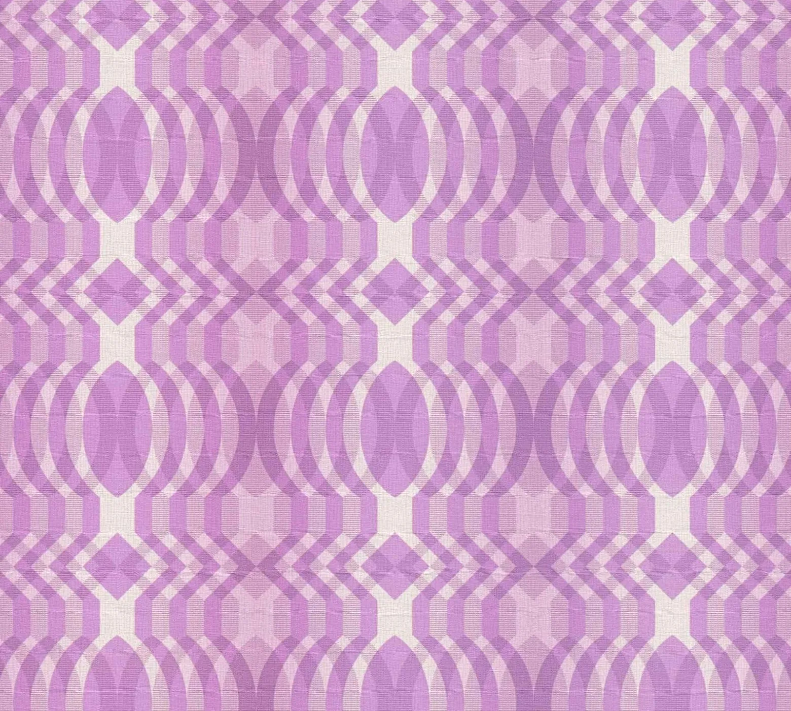 Vliestapete Rauten Oval Grafik Lila Weiß 39534-3