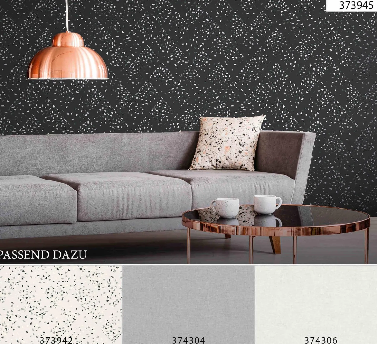 Vliestapete Rauten schwarz silber grün Glanz 37394-5