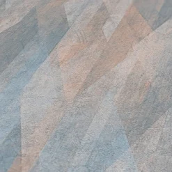Vliestapete Rauten Streifen Grafik Blau Beige 39104-1