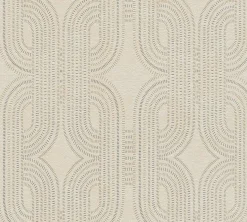 Vliestapete Retro Beige Silber Gold Metallic 39937-1