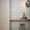 Vliestapete Sand-Struktur Streifen beige Glanz 32504