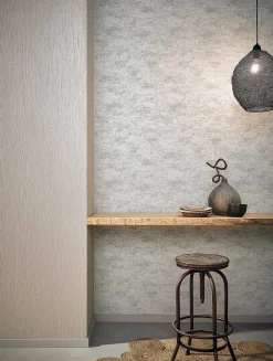 Vliestapete Sand-Struktur Streifen beige Glanz 32504