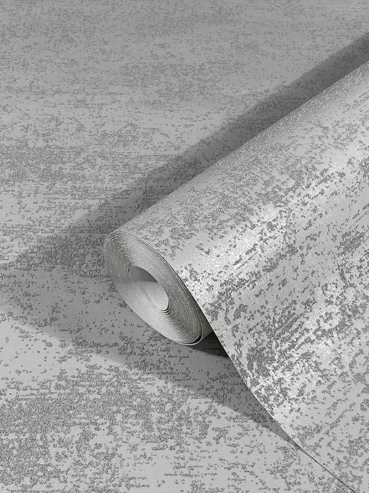 Vliestapete Sand-Struktur Uni grau Glanz 32508
