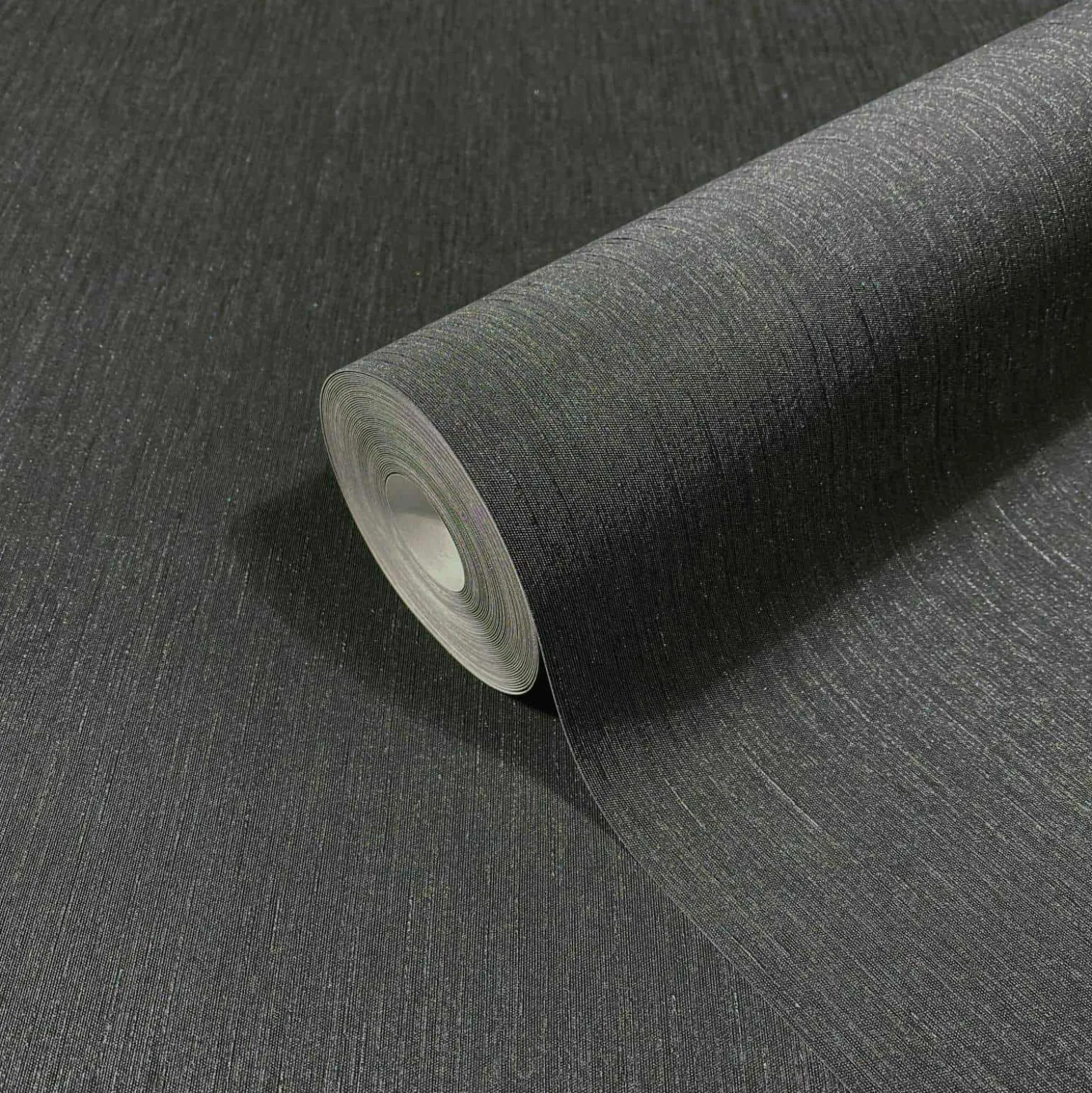 Vliestapete Schwarz Textil Optik Uni Marburg 32958