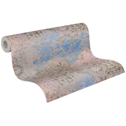 Vliestapete Spanische Fliesen beige blau braun 37858-1