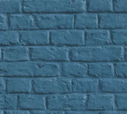 Vliestapete Steinmauer blau 36912-3
