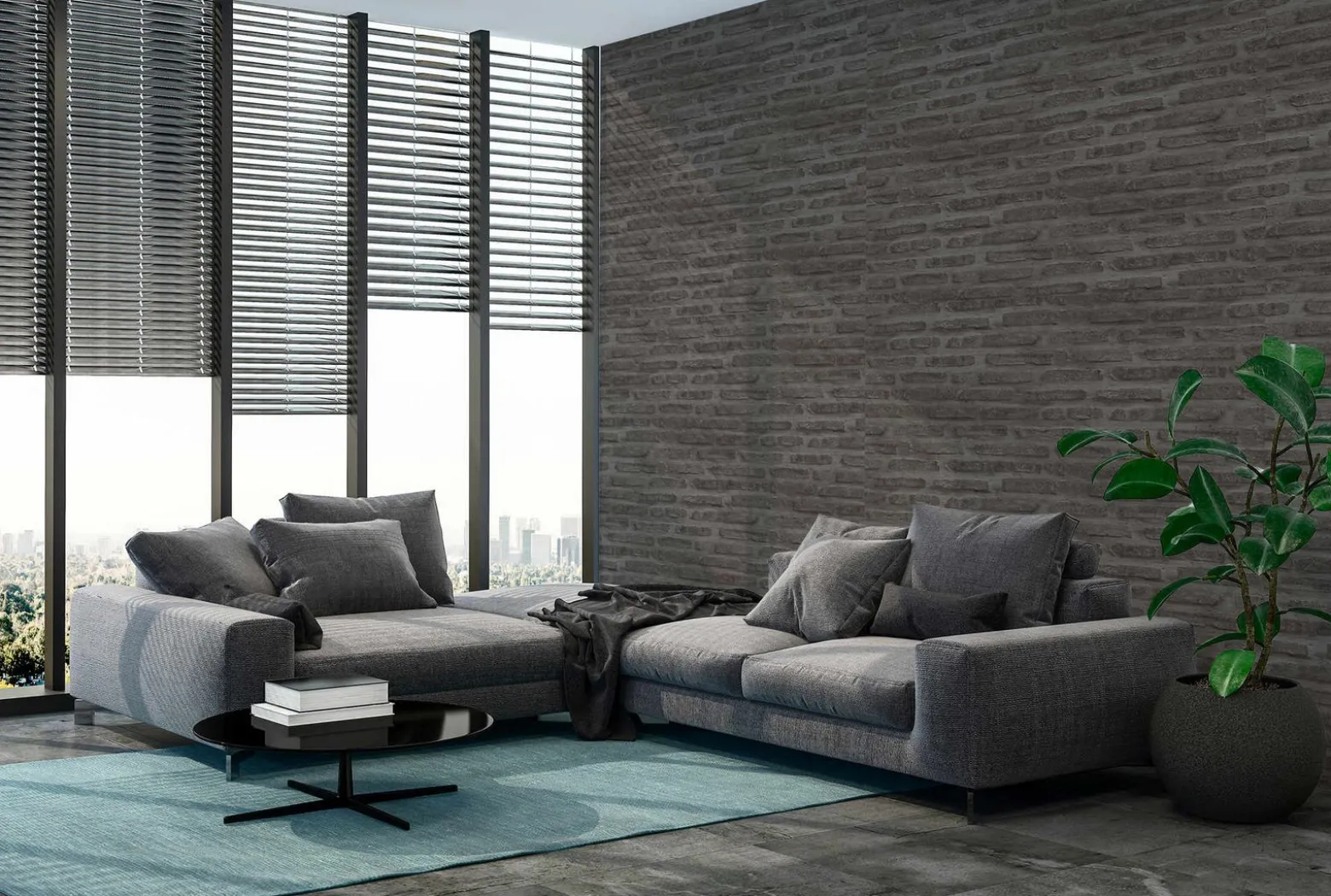 Vliestapete Steinmauer dunkelgrau schwarz 37422-3