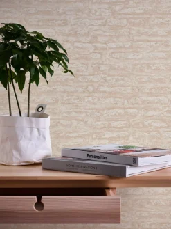 Vliestapete Stein Optik Beige Weiß 39027-2