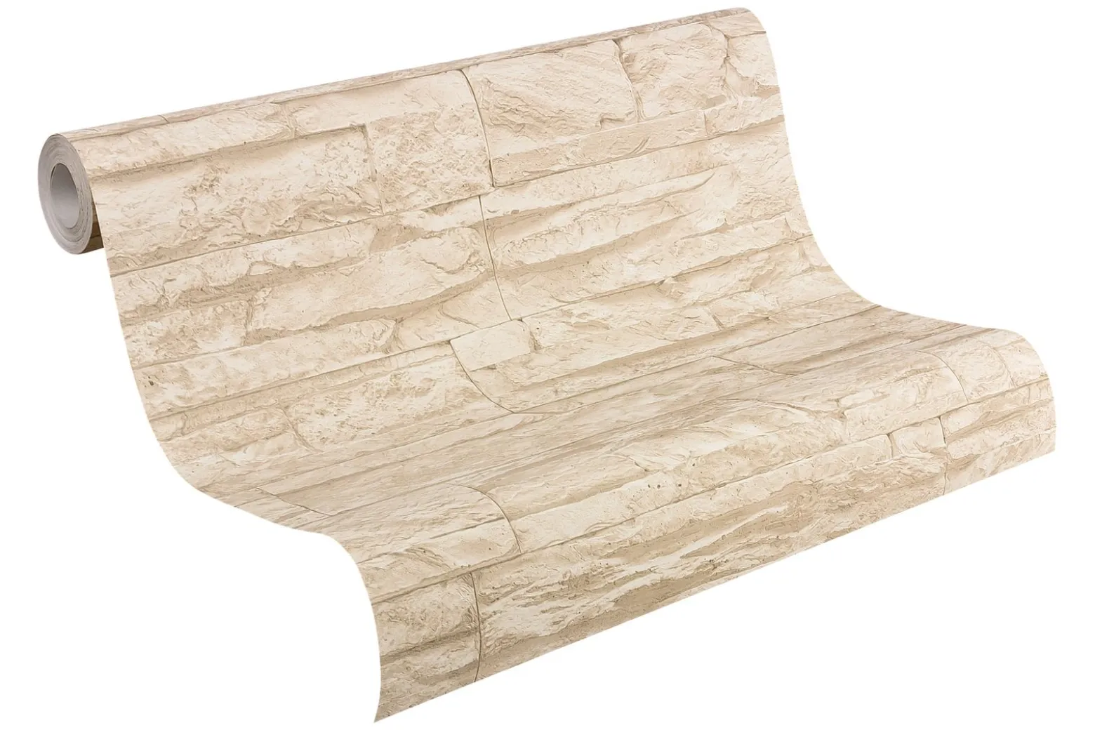 Vliestapete Stein-Optik Naturstein beige AS Creation