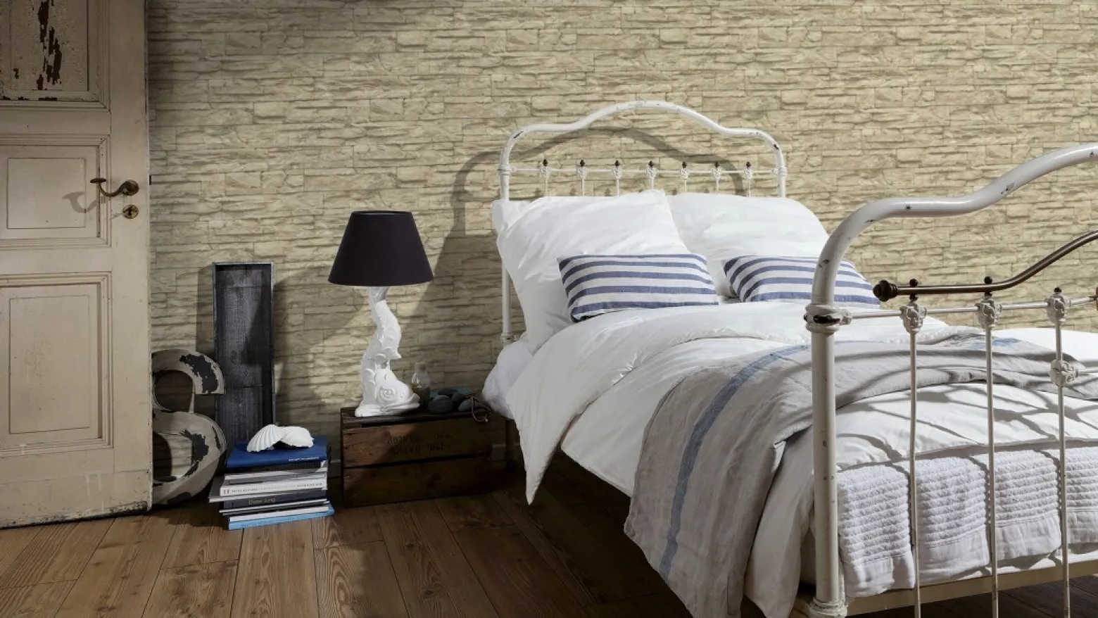 Vliestapete Stein-Optik Naturstein beige AS Creation