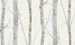 Vliestapete Äste Natur weiß grau Glitzer 6305-10