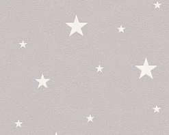 Vliestapete Sterne Fluoreszierend taupe 32440-2