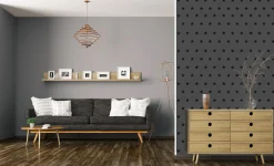 Vliestapete Sterne Glanz anthrazit HOMEFACTO:RI 34760-6