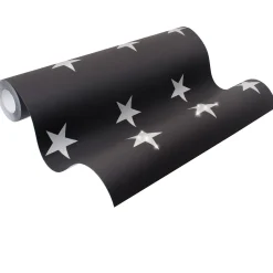 Vliestapete Sterne Glitzer schwarz HOMEFACTO:RI 34760-5