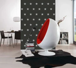 Vliestapete Sterne Glitzer schwarz HOMEFACTO:RI 34760-5