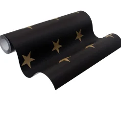 Vliestapete Sterne schwarz gold HOMEFACTO:RI 34760-4