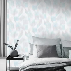 Vliestapete Streifen Batik türkis grau rosa 10248-18
