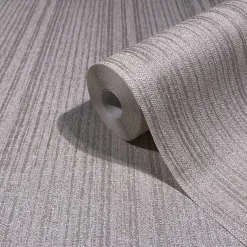 Vliestapete Streifen Beige Grau Metallic 82444