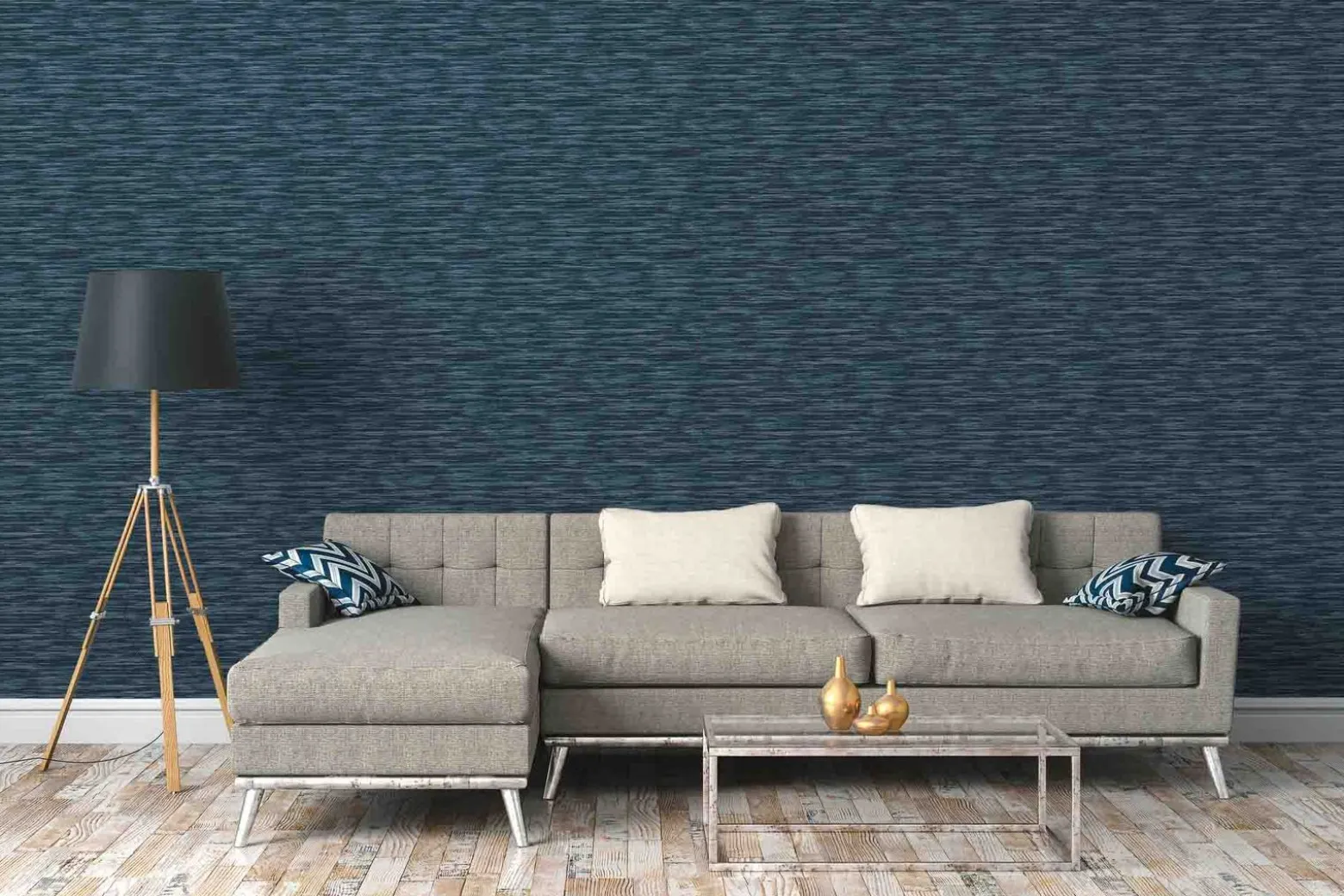 Vliestapete Streifen blau schwarz 37525-5