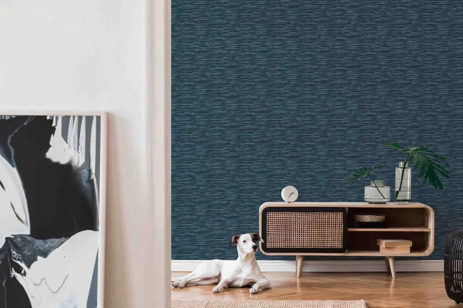 Vliestapete Streifen blau schwarz 37525-5