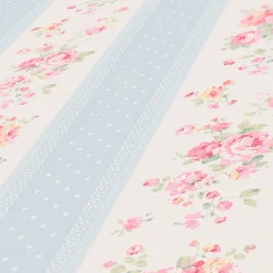 Vliestapete Streifen Blumen Punkte Blau Weiß Rosa 39069-1