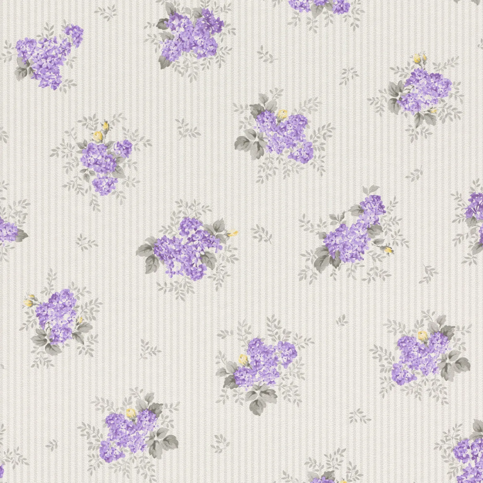 Vliestapete Streifen Blumen lila silber Glanz 288932