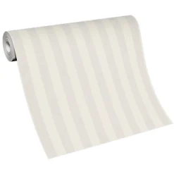 Vliestapete Streifen Creme Grau Metallic 10290-14